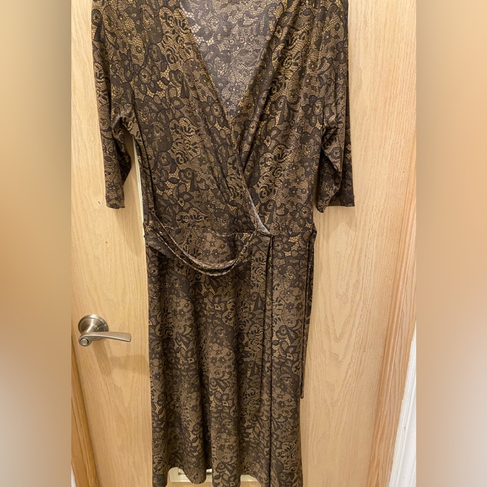Vintage knit faux wrap 12 wih free shrug topper L